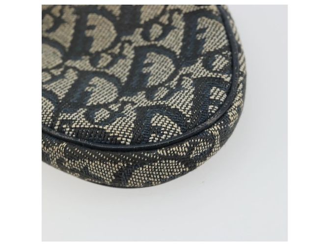 Christian Dior Trotter Canvas Saddle Monedero Navy Gold Auth bs35356 Dorado Azul marino - vista 10