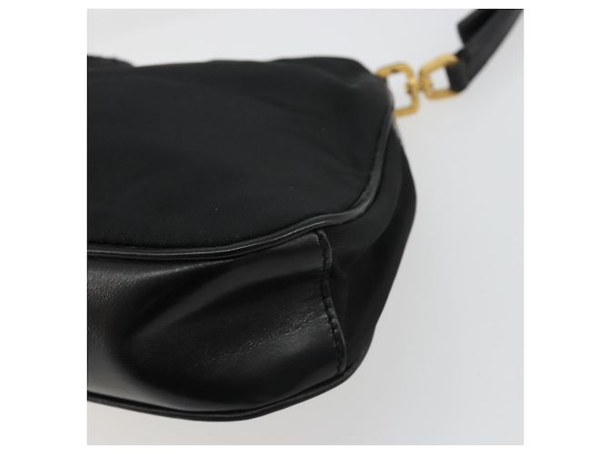 Pochette Accessori PRADA Nylon Nero Oro Auth 171277 D'oro - vista 17