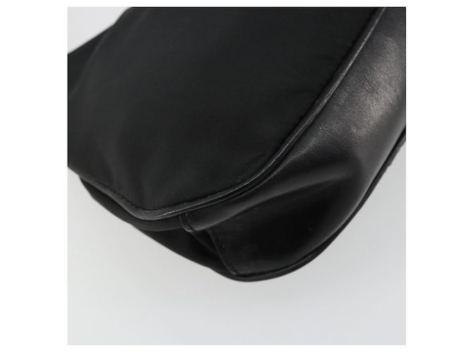 Pochette Accessori PRADA Nylon Nero Oro Auth 171277 D'oro - vista 18