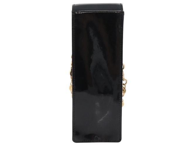 Gianni Versace Chain Schulterbeutel Lackleder Schwarz Gold Authentisch bs35263 Golden - Ansicht 2