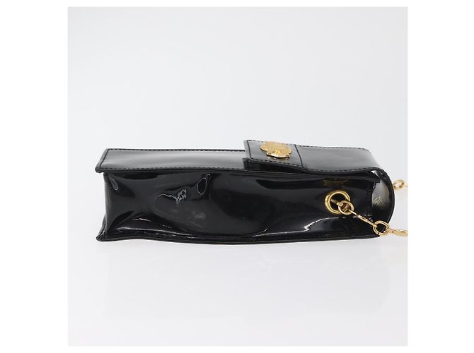 Gianni Versace Chain Schulterbeutel Lackleder Schwarz Gold Authentisch bs35263 Golden - Ansicht 3