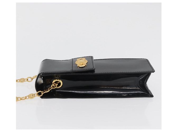 Gianni Versace Chain Schulterbeutel Lackleder Schwarz Gold Authentisch bs35263 Golden - Ansicht 4