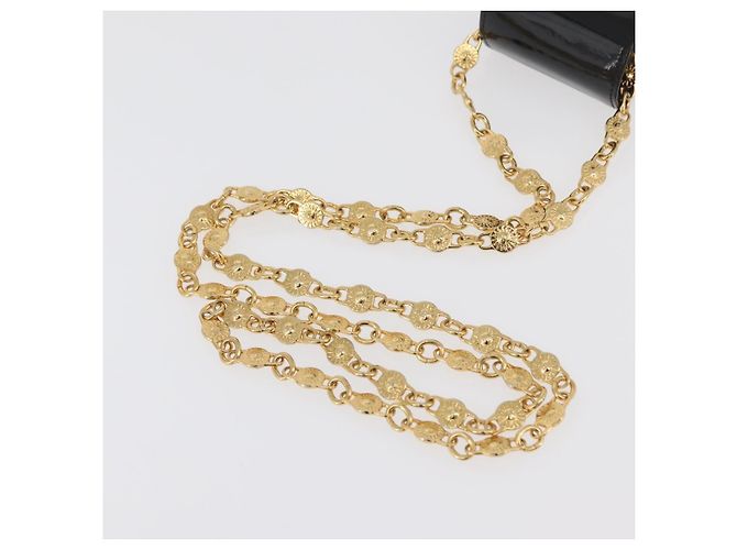 Gianni Versace Chain Schulterbeutel Lackleder Schwarz Gold Authentisch bs35263 Golden - Ansicht 7