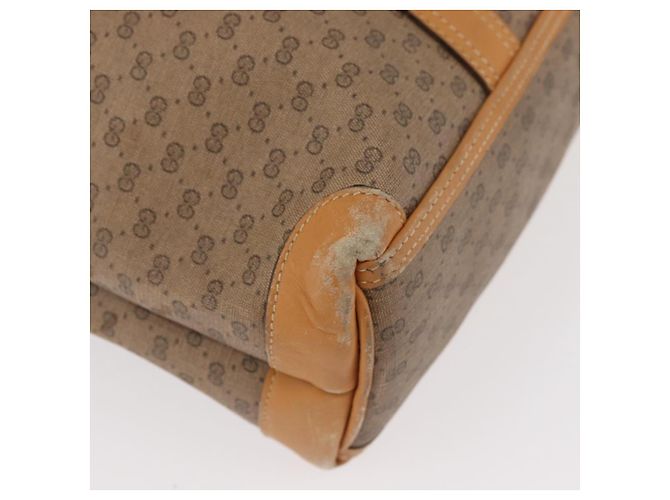 Borsa GUCCI Micro GG Supreme in PVC Beige Oro Auth 182499 D'oro - vista 12