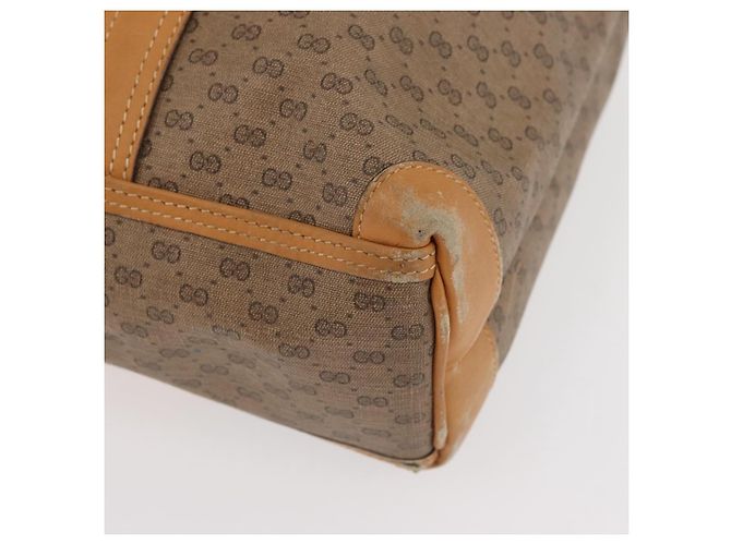 Borsa GUCCI Micro GG Supreme in PVC Beige Oro Auth 182499 D'oro - vista 13