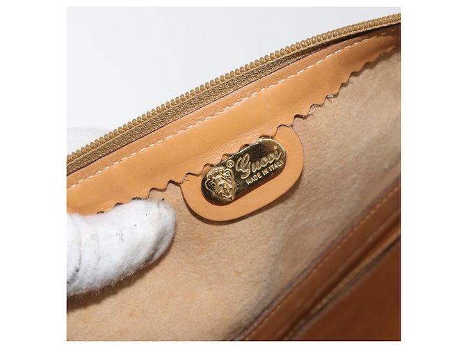 Borsa GUCCI Micro GG Supreme in PVC Beige Oro Auth 182499 D'oro - vista 15