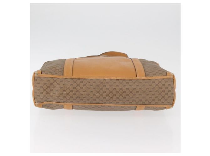 Borsa GUCCI Micro GG Supreme in PVC Beige Oro Auth 182499 D'oro - vista 9