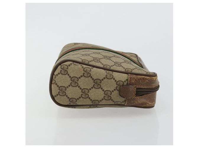 Borsa GUCCI GG Supreme Web Sherry Line Beige Rosso Verde 63 01 012 Auth 182367 - vista 4