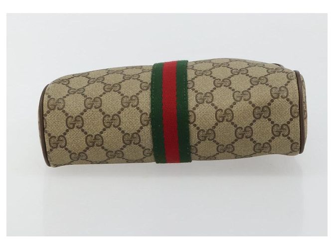 Borsa GUCCI GG Supreme Web Sherry Line Beige Rosso Verde 63 01 012 Auth 182367 - vista 7