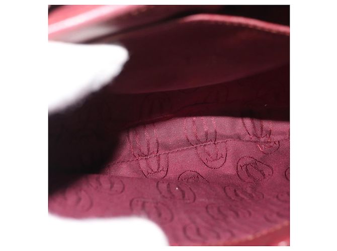 CARTIER Must Line Schultertasche Leder Bordeaux Gold Auth BA13122 Golden - Ansicht 19
