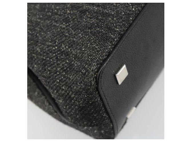 Borsa CARTIER in tela nera e argento Auth ka4465 Nero - vista 11