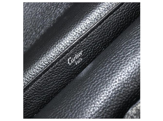 Borsa CARTIER in tela nera e argento Auth ka4465 Nero - vista 16