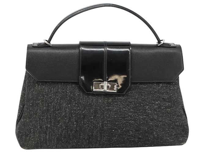Borsa CARTIER in tela nera e argento Auth ka4465 Nero - vista 2