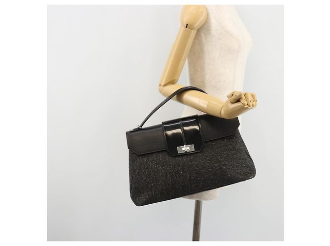Borsa CARTIER in tela nera e argento Auth ka4465 Nero - vista 24