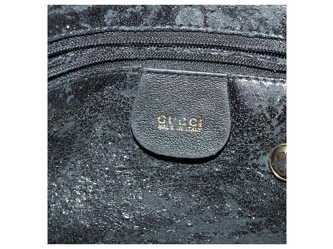 Borsa a Spalla GUCCI Bamboo in Pelle 2way Nero Oro 001 2852 1577 0 Auth 180222 D'oro - vista 19