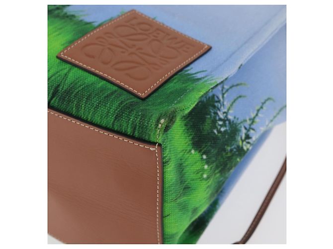 LOEWE LOEWE �~ Studio Ghibli Borsa Medium Totoro & Small Totoro Auth 167358SM Blu chiaro - vista 15