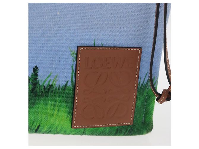 LOEWE LOEWE �~ Studio Ghibli Borsa Medium Totoro & Small Totoro Auth 167358SM Blu chiaro - vista 18