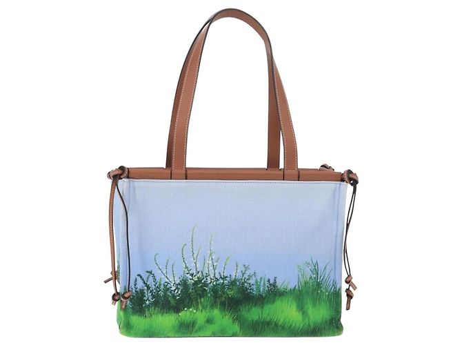 LOEWE LOEWE �~ Studio Ghibli Borsa Medium Totoro & Small Totoro Auth 167358SM Blu chiaro - vista 2