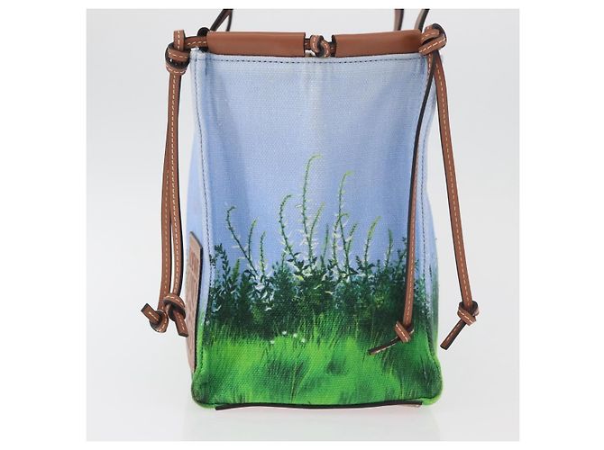 LOEWE LOEWE �~ Studio Ghibli Borsa Medium Totoro & Small Totoro Auth 167358SM Blu chiaro - vista 3