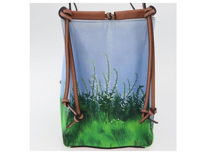 LOEWE LOEWE �~ Studio Ghibli Borsa Medium Totoro & Small Totoro Auth 167358SM Blu chiaro - vista 4