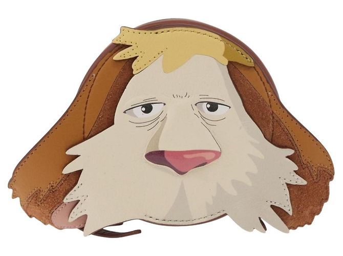 LOEWE Studio Ghibli Cookie Pouch Hin Howl's Moving Castle Auth 167379SM Marrone - vista 13