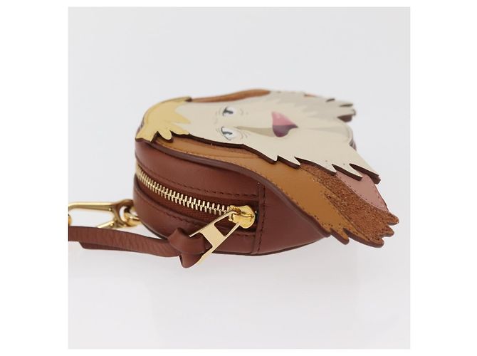 LOEWE Studio Ghibli Cookie Pouch Hin Howl's Moving Castle Auth 167379SM Marrone - vista 4