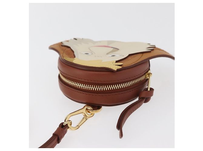 LOEWE Studio Ghibli Cookie Pouch Hin Howl's Moving Castle Auth 167379SM Marrone - vista 6