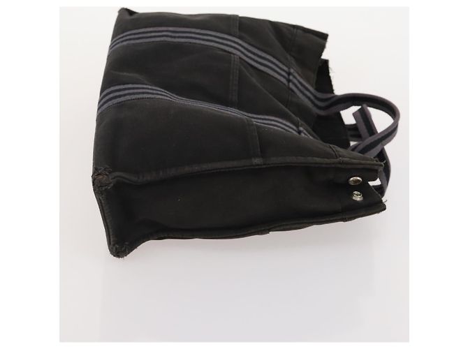 Hermès Borsa Fourre Tout HERMES 2 Set Cotone Nero Navy Autentica 181810 Blu navy - vista 12