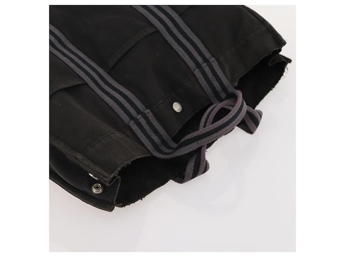 Hermès Borsa Fourre Tout HERMES 2 Set Cotone Nero Navy Autentica 181810 Blu navy - vista 13