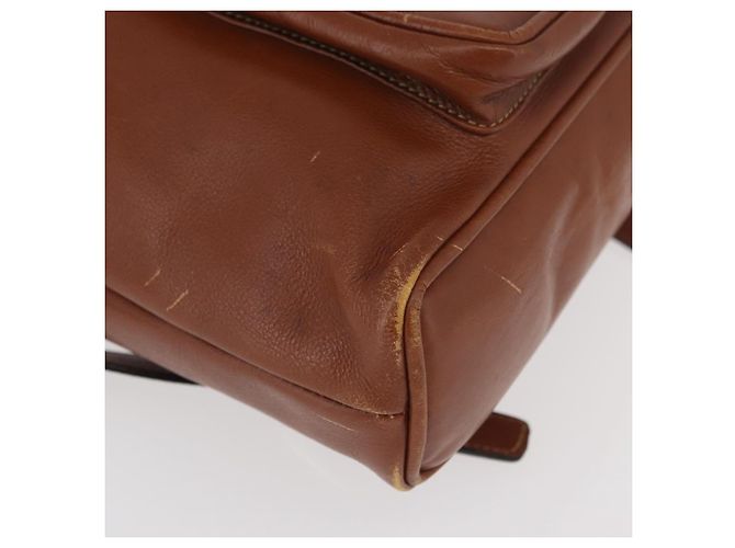 Mini Zaino GUCCI Bamboo in Pelle Outlet Marrone Oro 003 1705 0030 Auth am11663A - vista 15