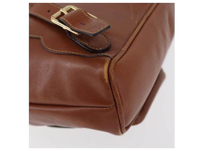Mini Zaino GUCCI Bamboo in Pelle Outlet Marrone Oro 003 1705 0030 Auth am11663A - vista 17