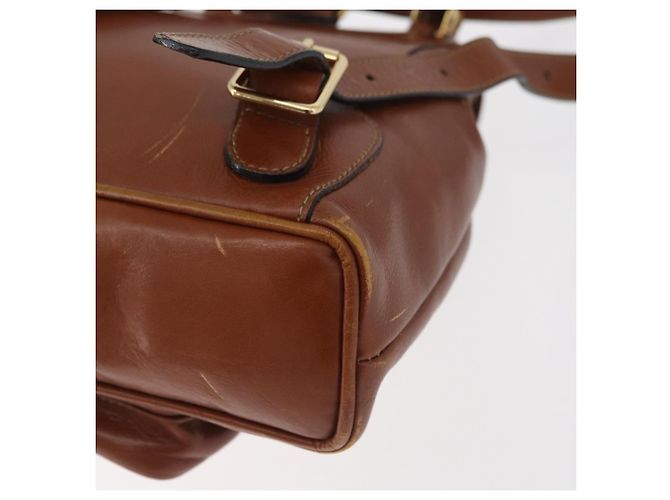 Mini Zaino GUCCI Bamboo in Pelle Outlet Marrone Oro 003 1705 0030 Auth am11663A - vista 18