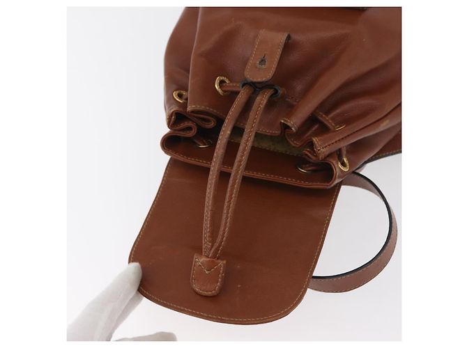 Mini Zaino GUCCI Bamboo in Pelle Outlet Marrone Oro 003 1705 0030 Auth am11663A - vista 21