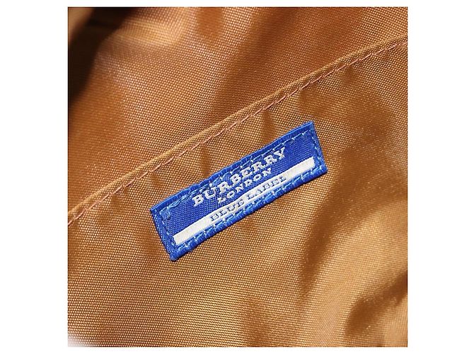 Borsa a mano BURBERRY Nova Check Blue Label in lana marrone e oro Auth 181585 D'oro - vista 11