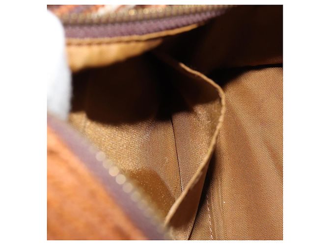 Borsa a mano BURBERRY Nova Check Blue Label in lana marrone e oro Auth 181585 D'oro - vista 20