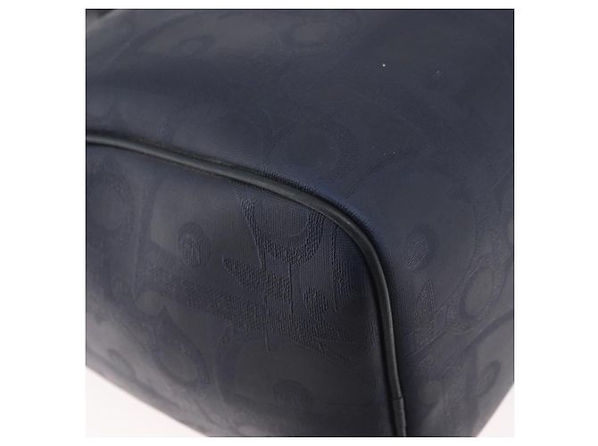 Borsa Christian Dior Trotter Canvas Blu Navy Oro Autentica bs35238 D'oro - vista 10