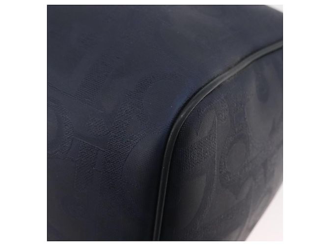 Borsa Christian Dior Trotter Canvas Blu Navy Oro Autentica bs35238 D'oro - vista 13