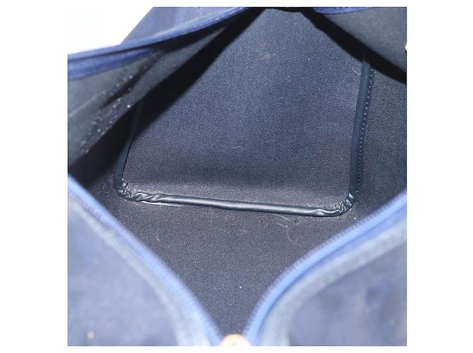 Borsa Christian Dior Trotter Canvas Blu Navy Oro Autentica bs35238 D'oro - vista 19