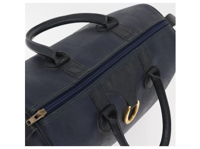 Borsa Christian Dior Trotter Canvas Blu Navy Oro Autentica bs35238 D'oro - vista 6