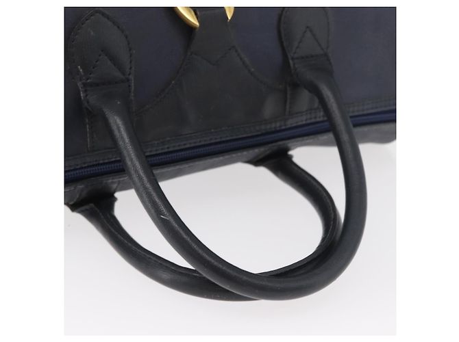 Borsa Christian Dior Trotter Canvas Blu Navy Oro Autentica bs35238 D'oro - vista 7