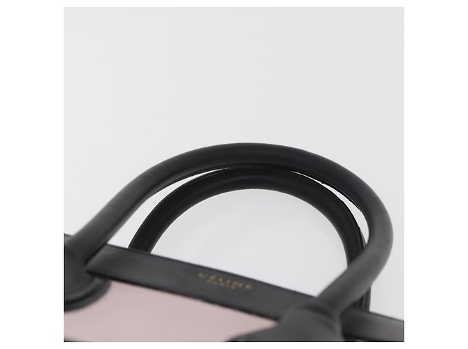 Céline CELINE Luggage Mini Shopper Handtasche Leder Rosa Schwarz Authentisch am11689V Pink - Ansicht 14
