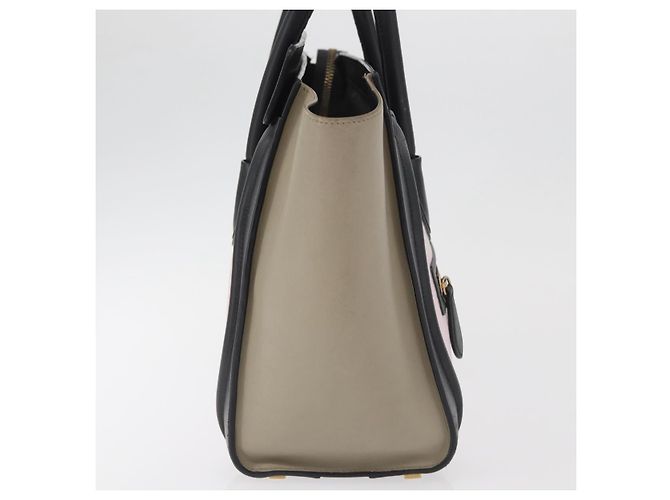 Céline CELINE Luggage Mini Shopper Handtasche Leder Rosa Schwarz Authentisch am11689V Pink - Ansicht 4