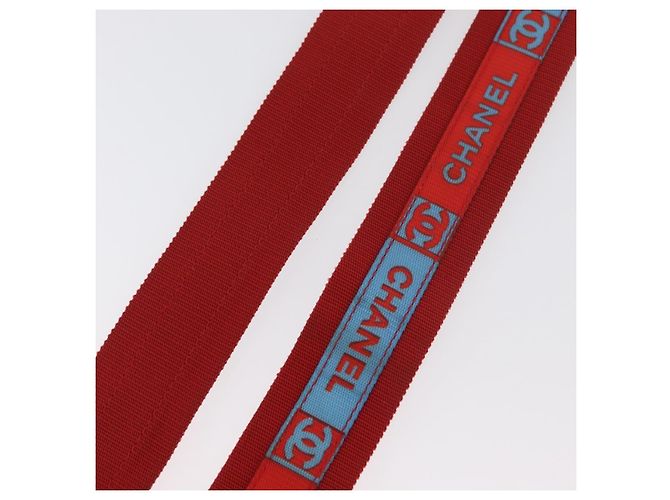 CHANEL Tracolla sport in nylon rossa con CC argento Autentica 180919 Rosso - vista 10