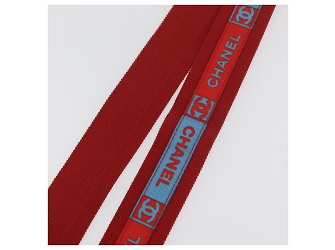 CHANEL Tracolla sport in nylon rossa con CC argento Autentica 180919 Rosso - vista 11