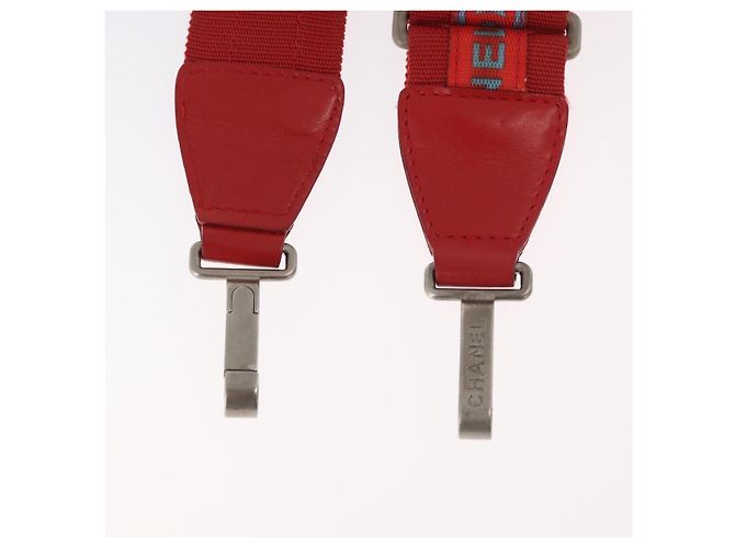 CHANEL Tracolla sport in nylon rossa con CC argento Autentica 180919 Rosso - vista 13