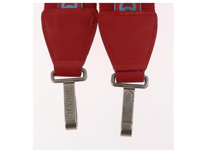 CHANEL Tracolla sport in nylon rossa con CC argento Autentica 180919 Rosso - vista 14