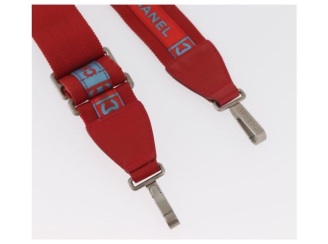 CHANEL Tracolla sport in nylon rossa con CC argento Autentica 180919 Rosso - vista 3