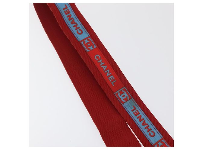 CHANEL Tracolla sport in nylon rossa con CC argento Autentica 180919 Rosso - vista 6