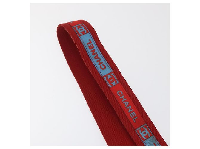 CHANEL Tracolla sport in nylon rossa con CC argento Autentica 180919 Rosso - vista 7