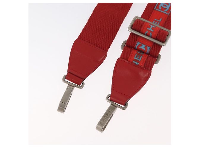 CHANEL Tracolla sport in nylon rossa con CC argento Autentica 180919 Rosso - vista 9